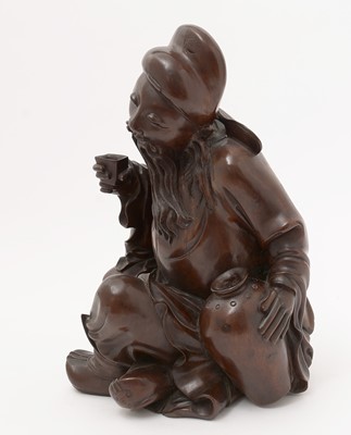 Lot 741 - Chinese carved rootwood figure of an immortal