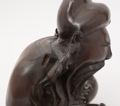 Lot 741 - Chinese carved rootwood figure of an immortal