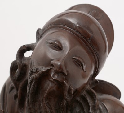 Lot 741 - Chinese carved rootwood figure of an immortal