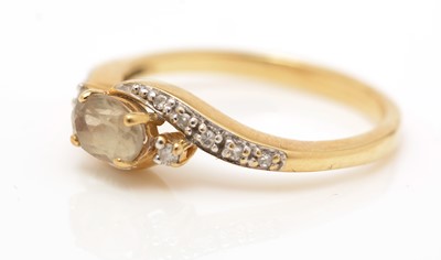 Lot 245 - A spinel and diamond ring, and a kunzite and diamond ring