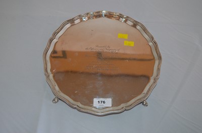 Lot 176 - A silver salver