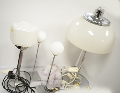 Lot 507 - Four chrome table lamps.