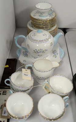 Lot 562 - Shelley 'Blue Rock' pattern tea service.