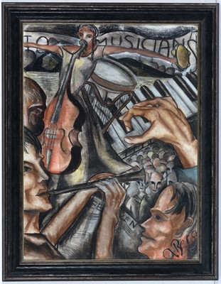 Lot 537 - A* Berg - Musicians | pastel