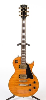 Lot 63 - J&D Brothers Les Paul Custom style guitar
