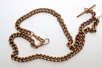 Lot 211 - A 9ct yellow gold albert chain
