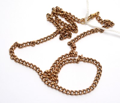 Lot 213 - A 9ct yellow gold albert chain