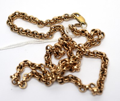 Lot 210 - A 9ct yellow gold chain necklace