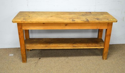 Lot 9 - A vintage pine butcher's table.