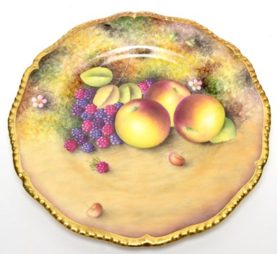 Lot 783 - Royal Worcester fruit-painted plate.
