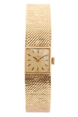 Lot 362 - Omega: a 9ct yellow gold cocktail watch