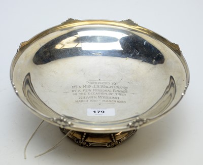 Lot 179 - A silver fruit bowl, by Walker & Hall