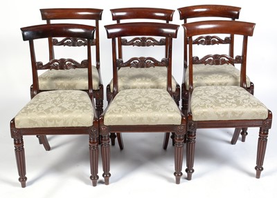 Lot 1048 - Six George IV mahogany dining chairs