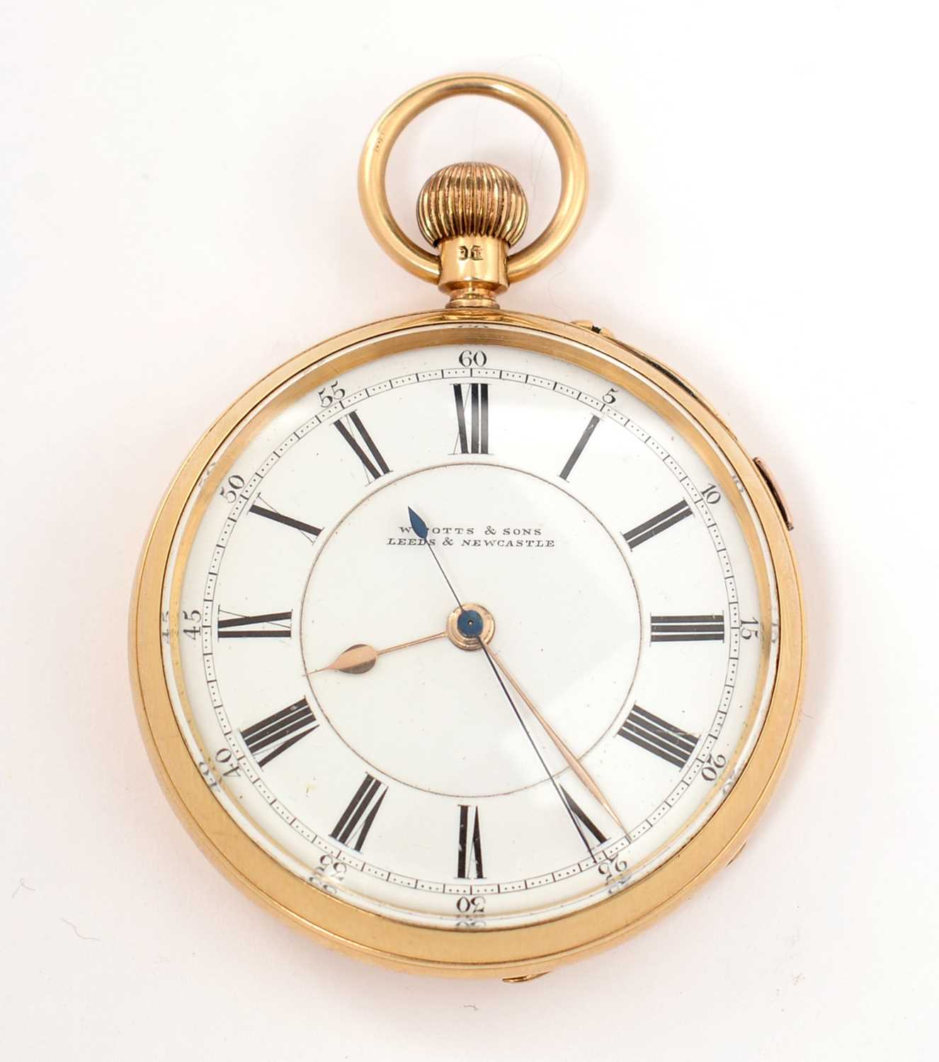 Lot 348 - A Victorian 18ct yellow gold cased open faced pocket watch