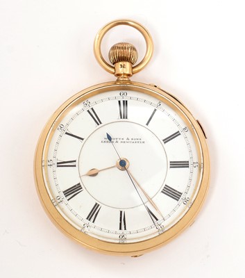 Lot 348 - A Victorian 18ct yellow gold cased open faced pocket watch