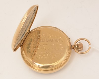 Lot 348 - A Victorian 18ct yellow gold cased open faced pocket watch