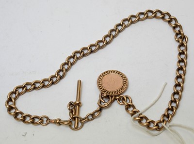 Lot 207 - A 9ct yellow gold Albert chain