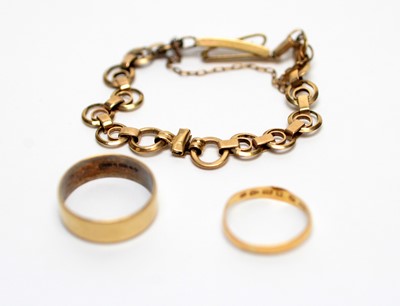 Lot 145 - Rings and a watch bracelet
