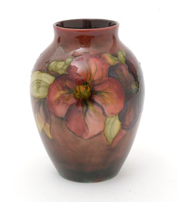 Lot 356 - Moorcroft Flambe Clematis vase