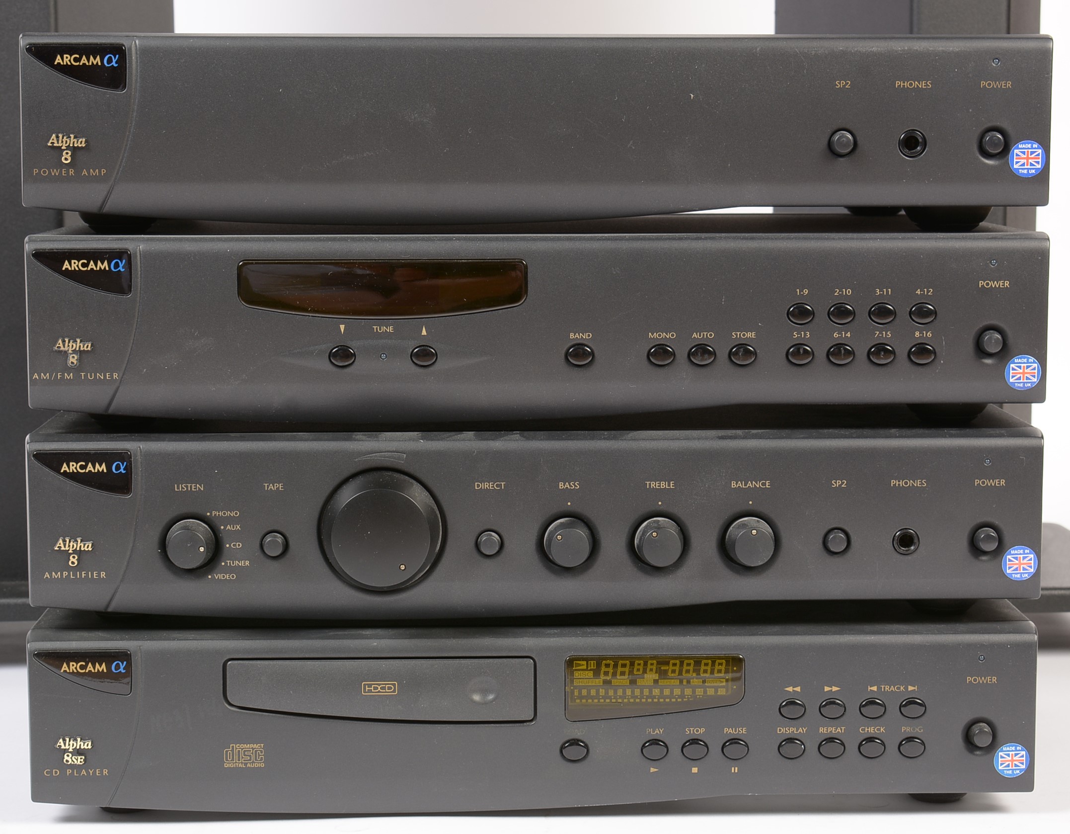 Lot 440 - An Arcam Alpha 8 four-piece hi-fi system and