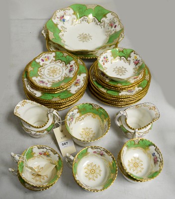 Lot 587 - Coalport tea set for six.