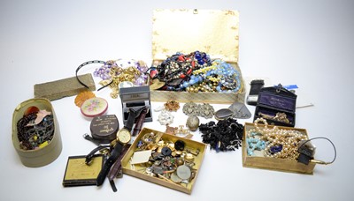 Lot 418 - Collection of costume jewellery and watches.