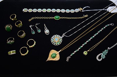 Lot 421 - A selection of gemstone set jewellery