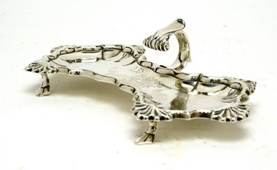 Lot 546 - A George II silver snuffer tray, by John Cafe