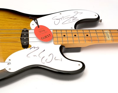 Lot 54 - Signed Fender Sting model Bass Guitar