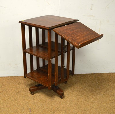 Lot 61 - An early 20th Century oak revolving bookcase