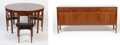 Lot 1089 - Nathan furniture: a 'Caspian' range rosewood dining room suite.