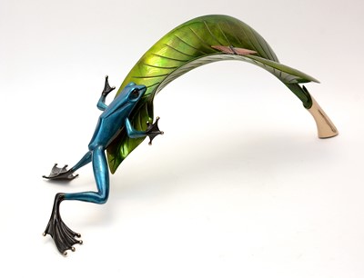 Lot 540 - Tim Cotterill (Frogman) enamelled bronze sculpture