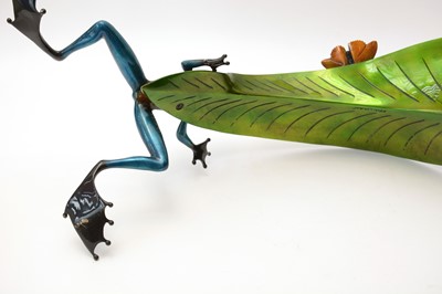 Lot 540 - Tim Cotterill (Frogman) enamelled bronze sculpture