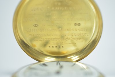 Lot 376 - An 18ct yellow gold cased hunter pocket watch, by Sir John Bennett