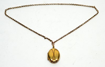 Lot 170 - Locket pendant on chain