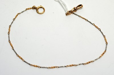 Lot 144 - An 18ct yellow and white gold watch chain