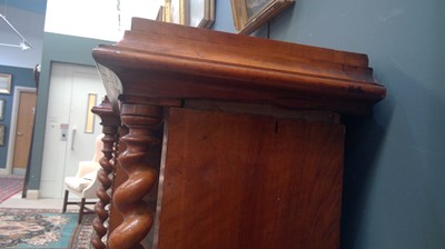 Lot 1091 - A large late Victorian walnut breakfront open bookcase