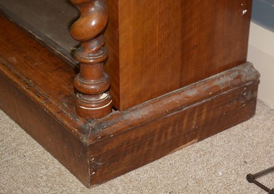 Lot 1091 - A large late Victorian walnut breakfront open bookcase