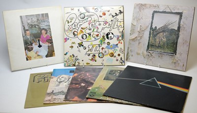 Lot 218 - Rock LPs by Led Zeppelin, Pink Floyd, Deep Purple and ACDC