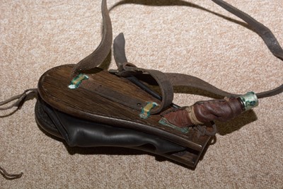Lot 10 - Cased set of Northumbrian small pipes.