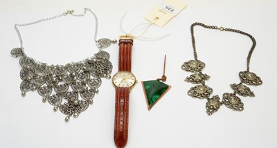 Lot 235 - A Tissot automatic wristwatch and items of jewellery.