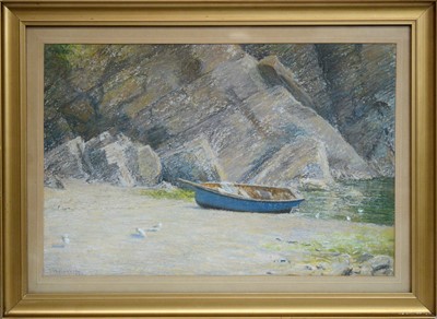 Lot 55 - Thomas Bowman Garvie - Ebb Tide, Cornwall | pastel