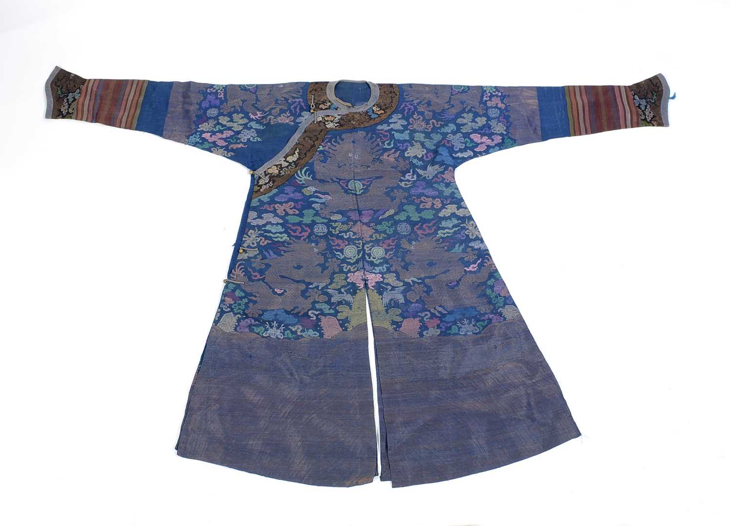 Lot 745 - A Qing Dynasty Chinese 'Twelve Symbol' dragon robe