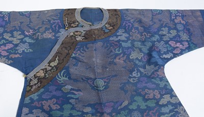 Lot 745 - A Qing Dynasty Chinese 'Twelve Symbol' dragon robe