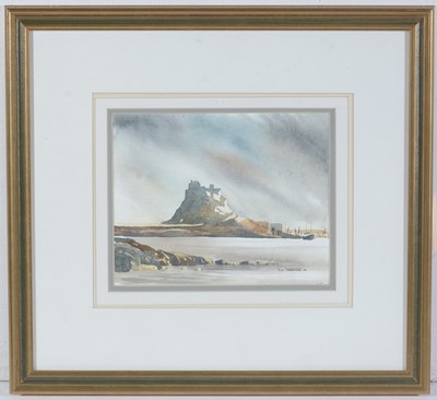 Lot 53 - Ron Thornton - Lindisfarne and the Coast | watercolour