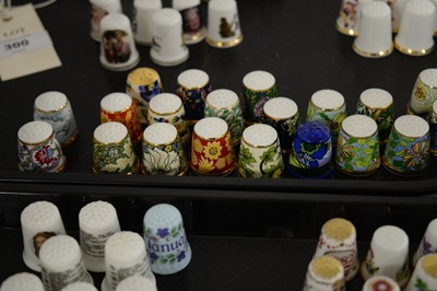 Lot 300 - A collection of thimbles including Wedgwood and Hummel, etc.