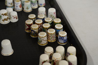 Lot 300 - A collection of thimbles including Wedgwood and Hummel, etc.