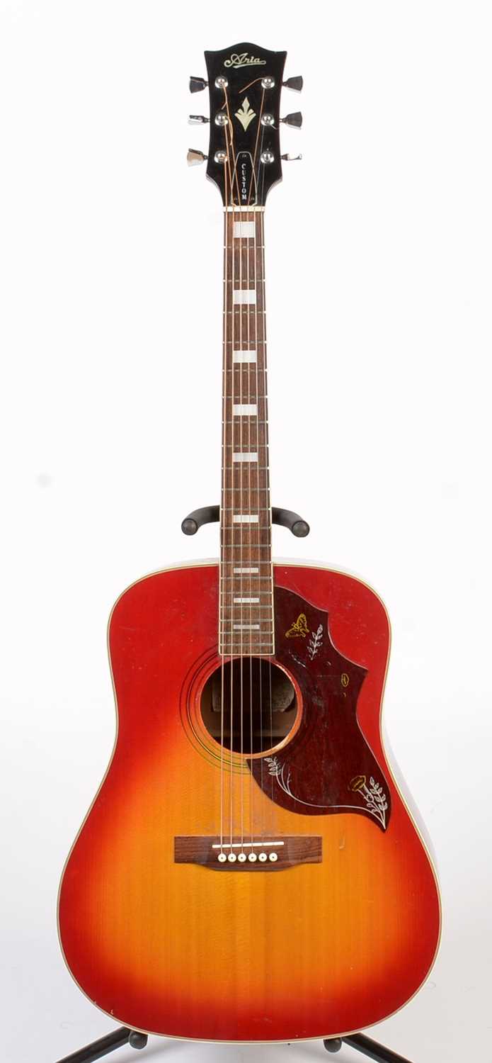 Lot 96 - Aria Hummingbird style Guitar.