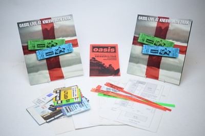 Lot 163 - Oasis at Knebworth 1996 memorabilia.