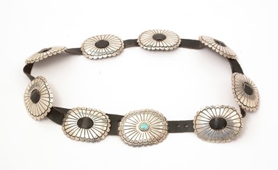 Lot 891 - A Native American Old Pawn belt